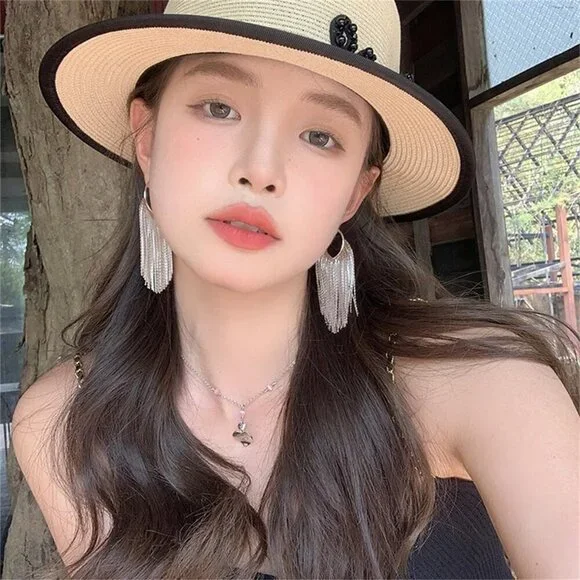 Boho Linear Tassel Drop Dangling Earrings For Women,Long Formal Country Bohemian - Picture 2 of 7